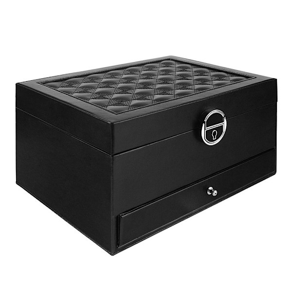 Elegant Svart Smyckeskrin - Organisera & Förvara Svart