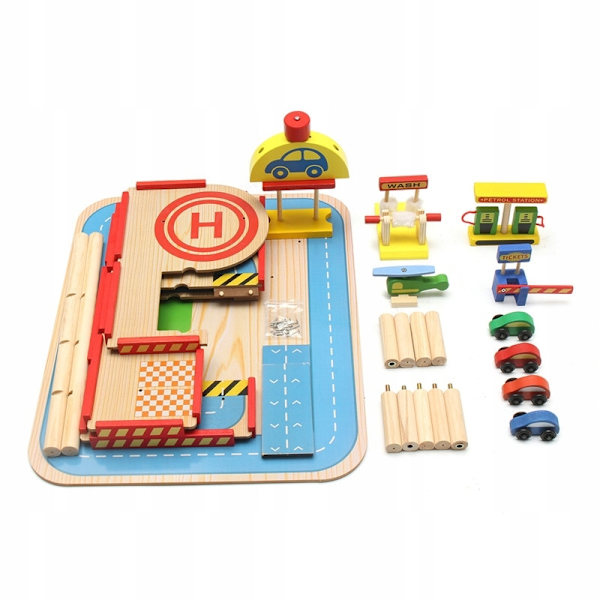 Garage med parkeringsplatser - ved multifärg
