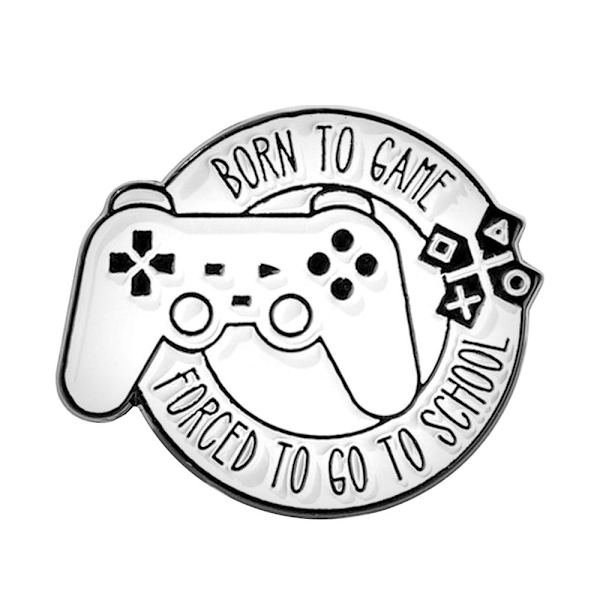 Gaming-brosch: Stilren design, pimpa kläder & väskor Svart