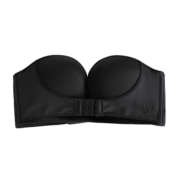 Axelbandslös Push-Up BH: Mjuk, Stödjande & Justerbar Black XS