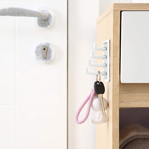 Flexibelt Väggfäste: Organisera Kök, Kläder & Accessoarer Vit