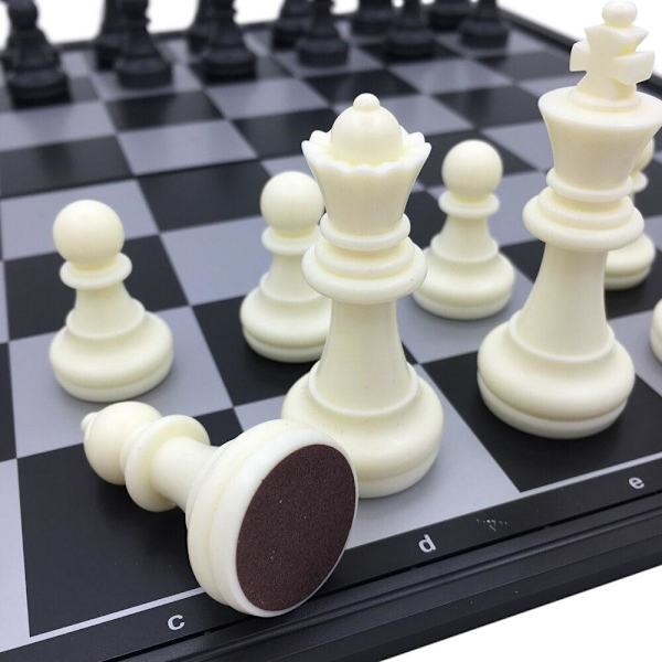 3-i-1 Kompakt Resespelset: Schack, Backgammon, Dam multifärg