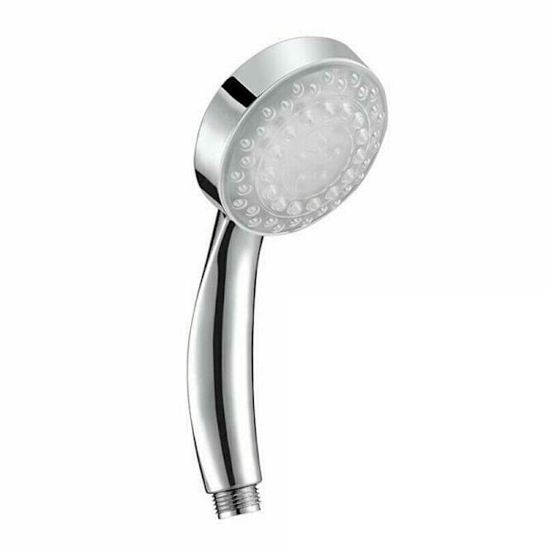 LED-duschmunstycke: 7 färger, temp-varning, ingen strömbehov Silver