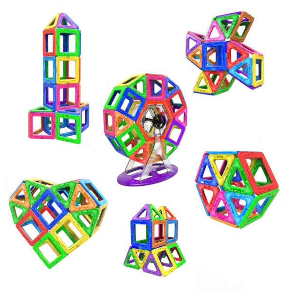 110 Magnetiska Byggdelar: Fantasi & Kreativ Lek för Barn multifärg