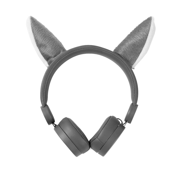 Roliga On-Ear Hörlurar: Skyddande, Bekväma & Avtagbara Öron grå
