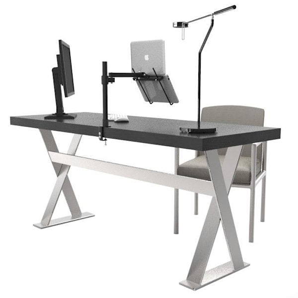 Justerbart Laptop Bordsfäste: Ergonomisk & Flexibel Svart