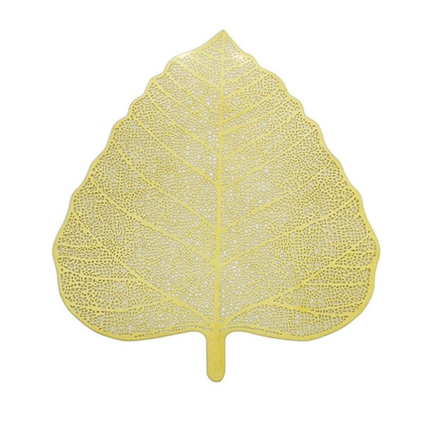 Njut av ditt te med stil - Vacker tesil i form av ett blad Guld