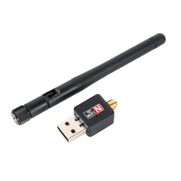 Smidig USB-adapter: Snabb Trådlös Anslutning & 150 Mbps Svart