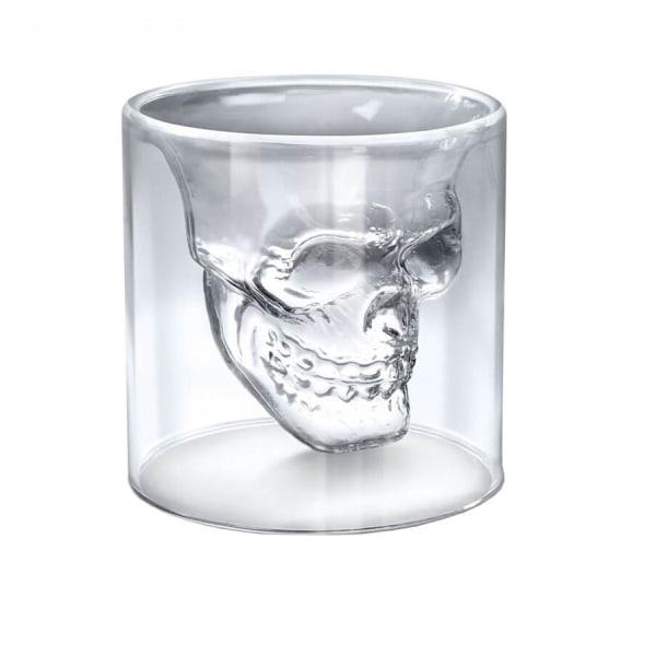 Dödskalle Shotglas - 6 cl, Glas, Festpryl Transparent