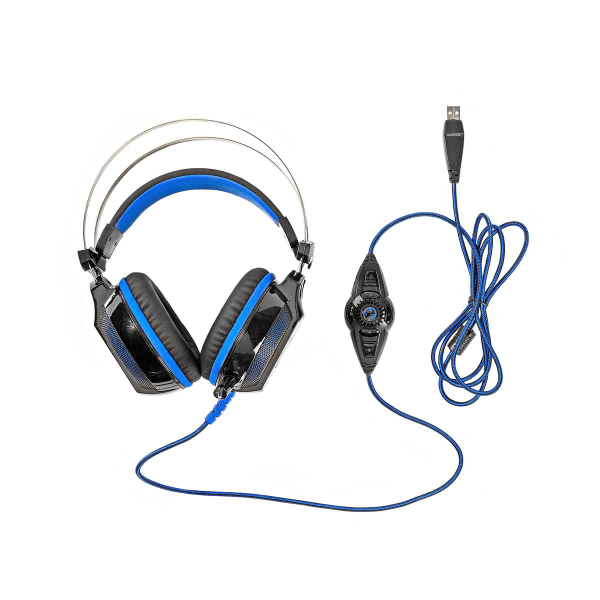 7.1 Surround Gamingheadset med Vibration & Klar Mikrofon Svart
