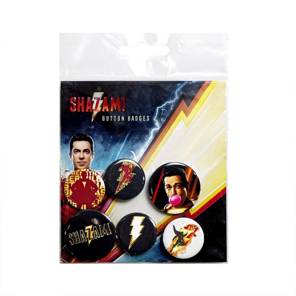 Shazam-pins i 6-pack för att dekorera kläder och väskor multifärg