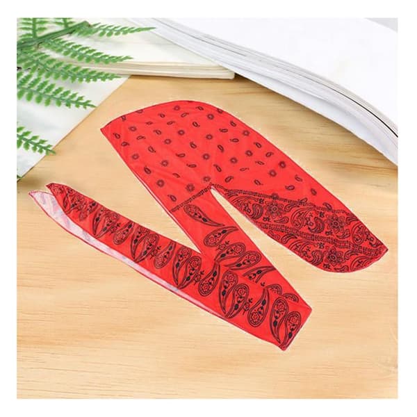 Stilfull och praktisk bandana för solskydd och lockigt hår Röd