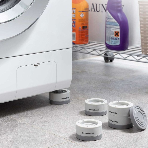 Stabila Vibrationsdämpare: Skydda Tvättmaskin & Möbler grå