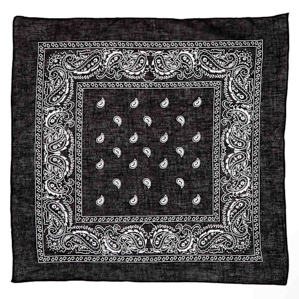 Svart Mönstrad Bandana: Stilfull & Mångsidig Svart