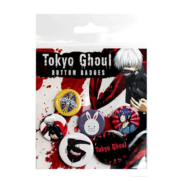 Tokyo Ghoul 6-pack pins: Dekorera kläder & väskor multifärg