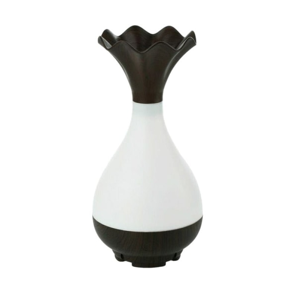 Elegant Vasformad Luftfuktare: Aromaterapi, Ljus & Design Brun