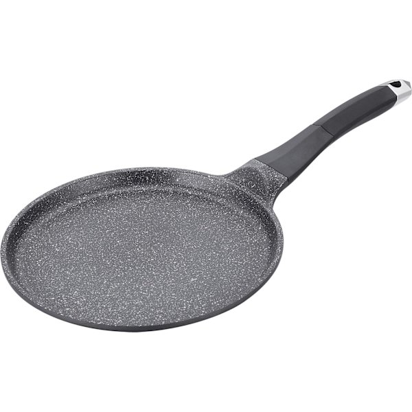 Marmorbelagd Pannkakspanna - Non-stick & Universell Svart