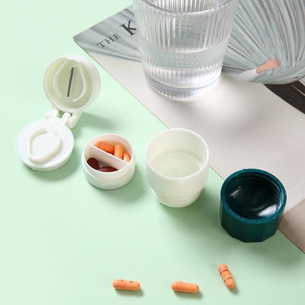 Smarta Pillerburk: Förvara, Dela & Pulverisera Vit