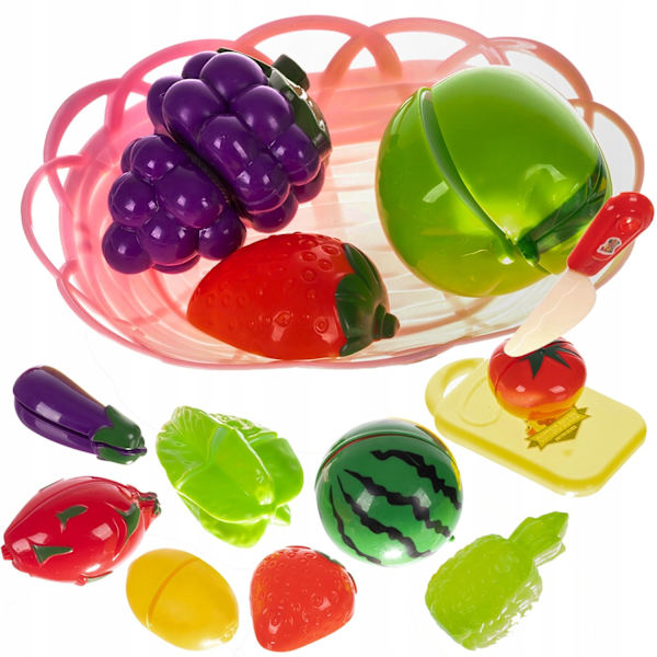 Grönsaker och frukt med tillbehör multifärg