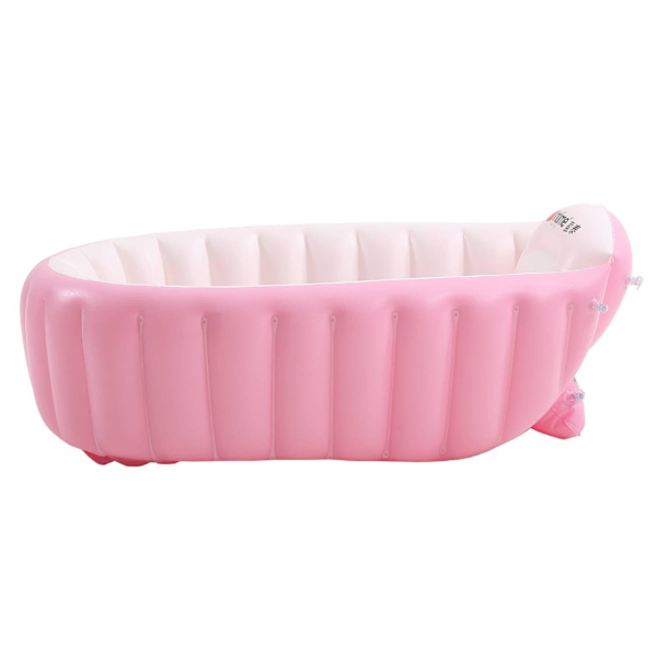Uppblåsbart Babybadkar: Portabelt, Mjukt & Bekvämt Rosa