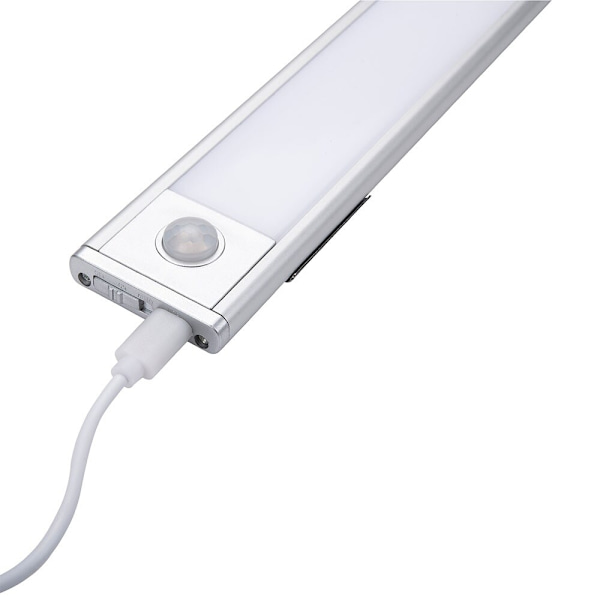 Smart Garderobsbelysning: Rörelsesensor, USB-C, Magnetfästen Silver