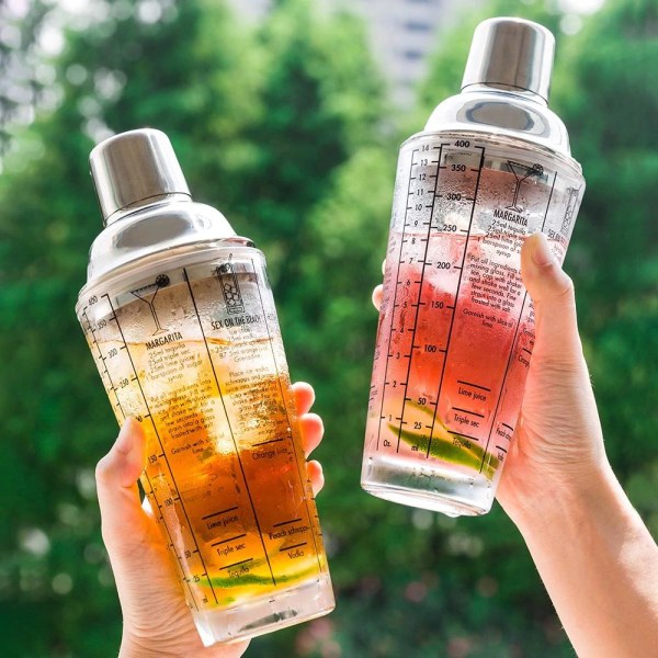 Cocktailshaker med Recept & Mått: Imponera på Gästerna! Transparent
