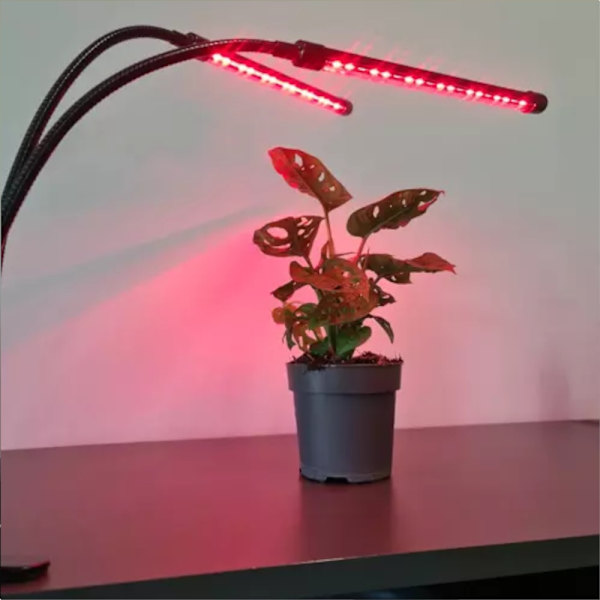Vattentäta LED-lampor för växter: 3 ljuslägen, flexibel Svart