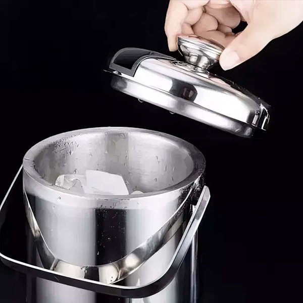 Stilren Ishink i Rostfritt Stål - Perfekt för Fester Silver