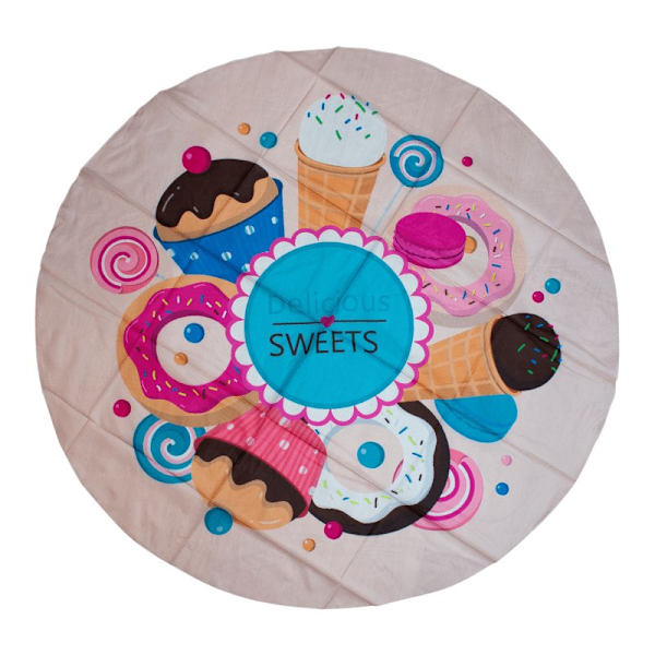 Strandsjal "Delicious Sweets": Sittunderlag & Säck i Ett MultiColor Nr. 4