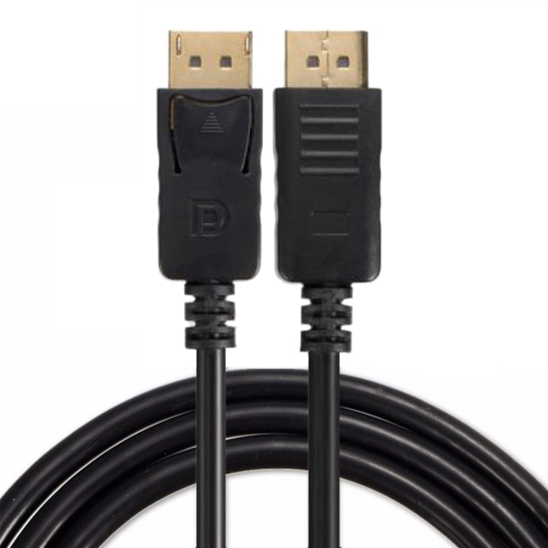 Guldpläterad DisplayPort-kabel: Full HD & störningsfri Svart