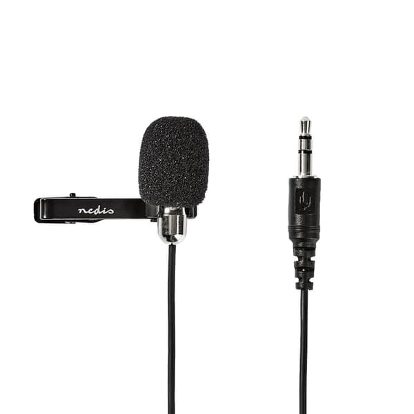 Nedis Clip-on Mikrofon: Perfekt för Presentationer & Vloggar Svart