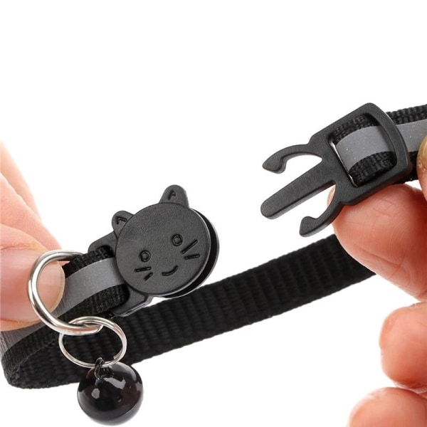 Airtag-halsband för katt/hund: Säker & Synlig Svart