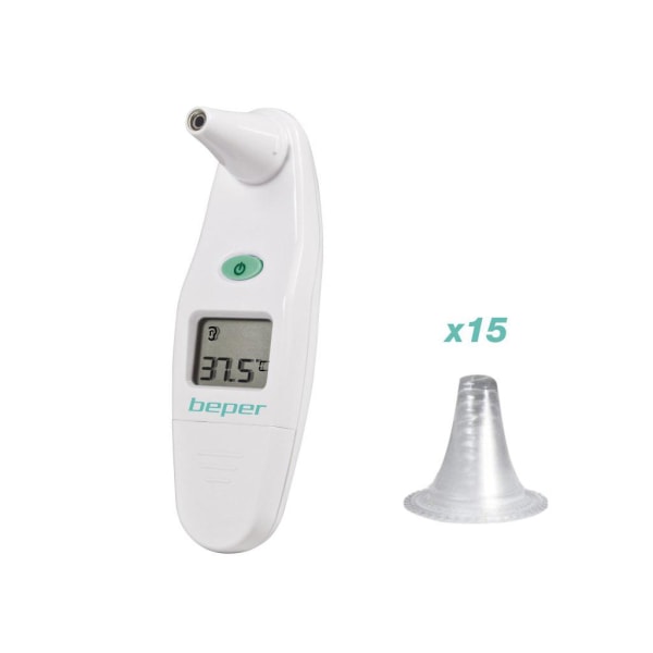 Snabb & Enkel Digital Örontermometer - Infraröd, LCD-skärm Vit