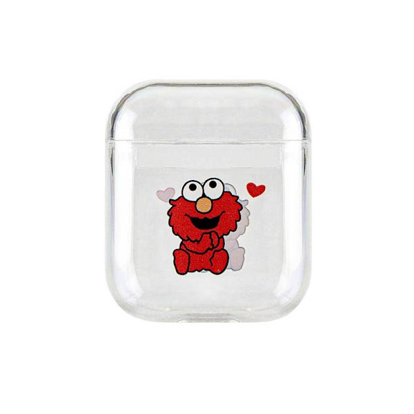 Skydda AirPods med Elmo-hjärta fodral - Tålig & Praktisk Transparent