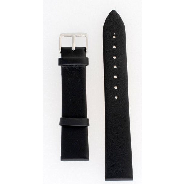 Klockarmband 12/14/16/18/20/22 mm svart Black 18 mm