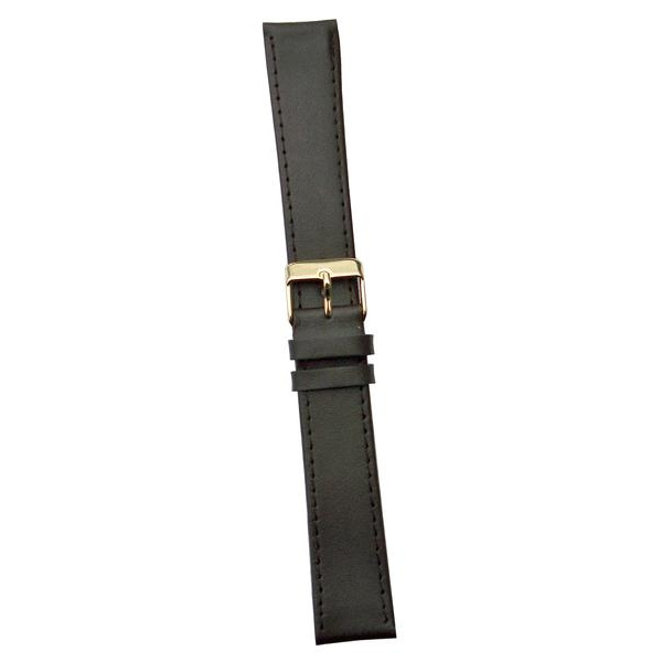 Slätt läderband 20 mm,  standard/XL Brown standard/guldspänne