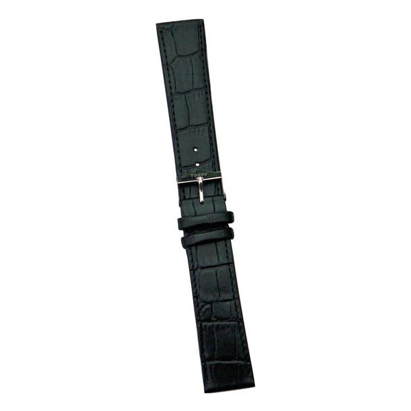 Svart Kroko läderband 22 mm XL Today Black stålspänne