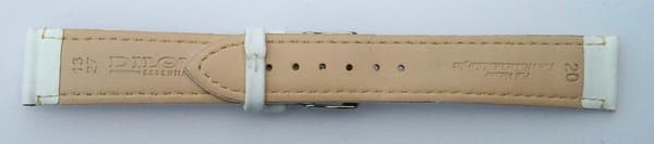 Diloy läderband 20 mm White 20 mm