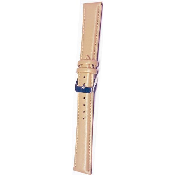 Läderband mjukt stoppat 18/20/22 mm Beige 20 mm