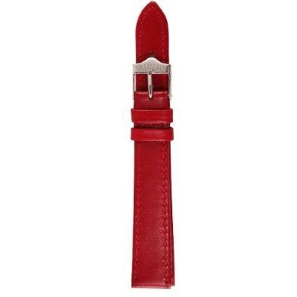 Alwin klockarmband 18/20 mm rött, slätt Red 20 mm/guldspänne