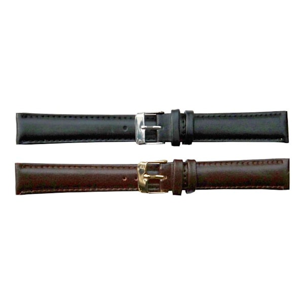 Stoppat klockarmband 18 mm Brown brun/guldspänne