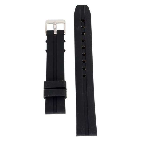 Silikon klockarmband 18/20/22 mm Black 18 mm