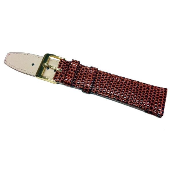 Italian Lizard Calf 18/20 mm Brown 20 mm/guldspänne