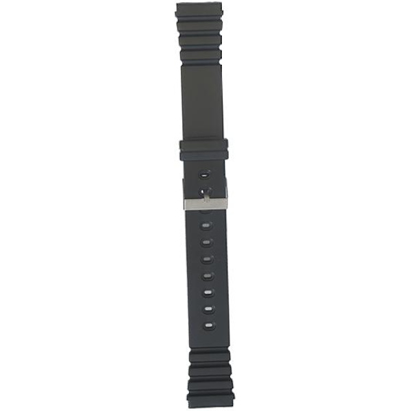 Klockarmband i polyeten 12, 14, 16, 18 och 20 mm Black 16 mm