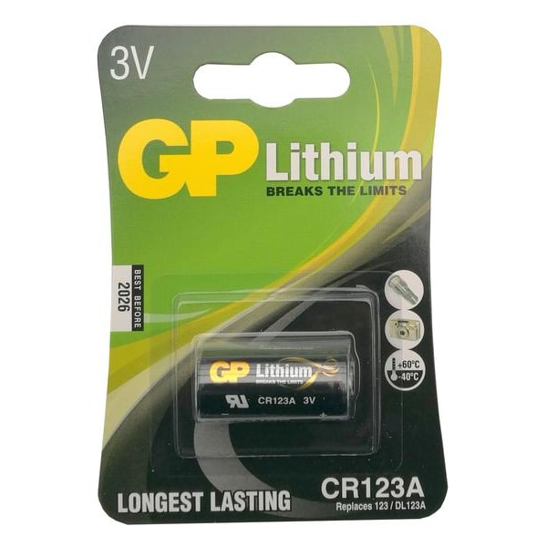 2 pack Lithium 123A