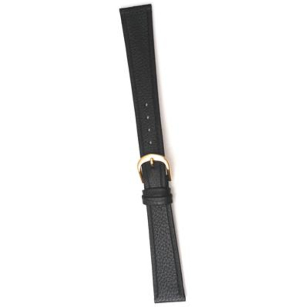 Tunt läderband 16 mm Black XL