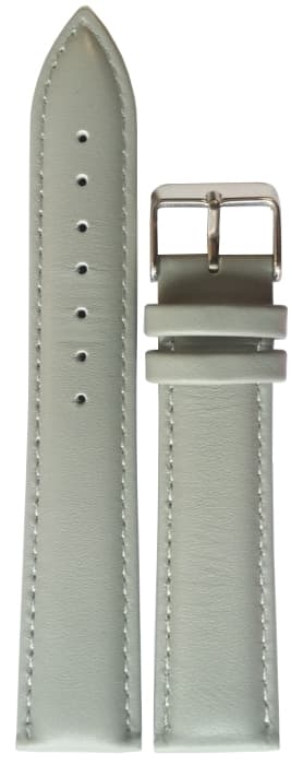 Stoppat läderband 18/20/22 mm LightGrey 22 mm