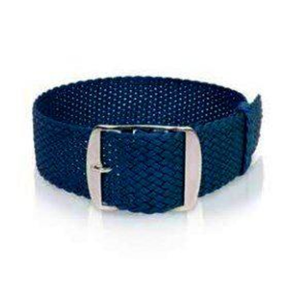 Perlonband 18/20 mm blå Blue 20 mm