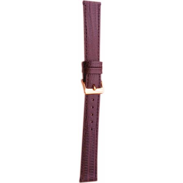 Mörkbrunt mönstrat 16/18/20 mm läderband DarkBrown 16 mm