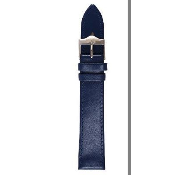 Alwin klockarmband 14/16/18 mm XL blått slätt Blue 16 mm/guldspänne